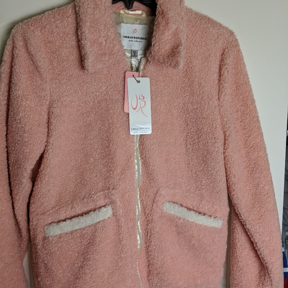 Urban Republic Girls Teddy Bear Fur Jacket NWT